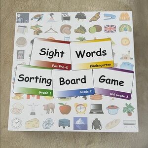 Sight words sorting board games, flash cards pre-k, kinder, 1st 2nd 3rd grade